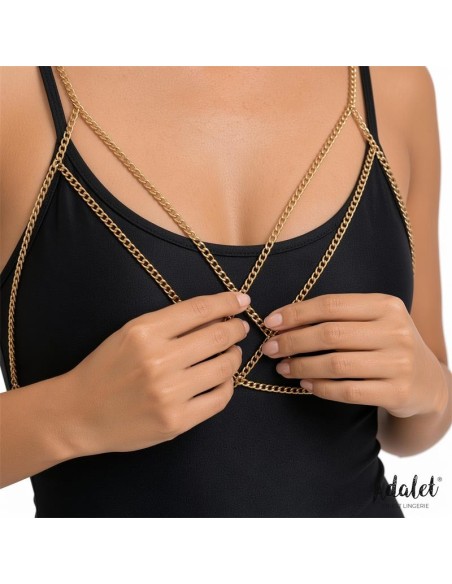 Mamen Sujetador de Cadenas Dorado Talla unica
