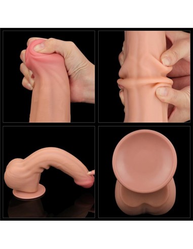 Dildo Dual Layer Piel Retractil 115