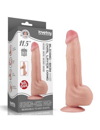 Dildo Dual Layer Piel Retractil 115