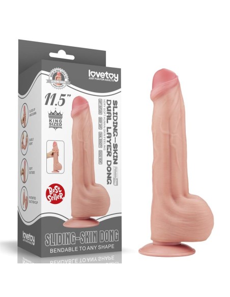 Dildo Dual Layer Piel Retractil 115