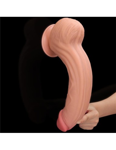 Dildo Dual Layer Piel Retractil 12