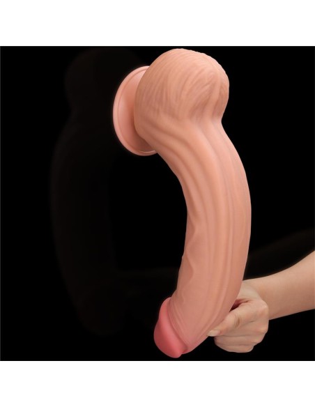 Dildo Dual Layer Piel Retractil 12