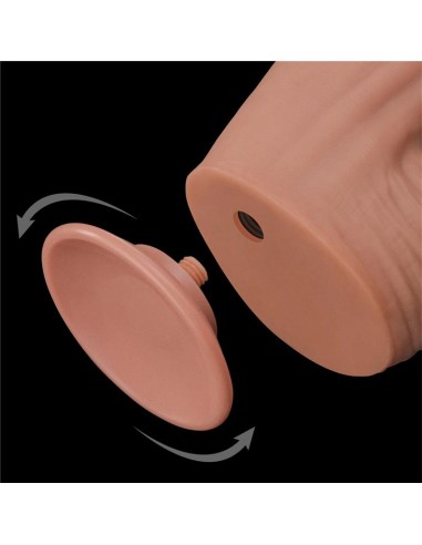 Dildo Dual Layer Piel Retractil 12