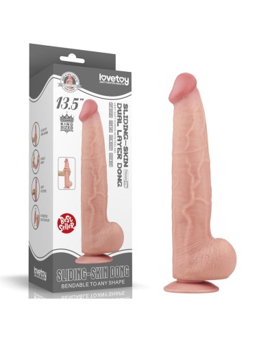 Dildo Dual Layer Piel Retractil 135