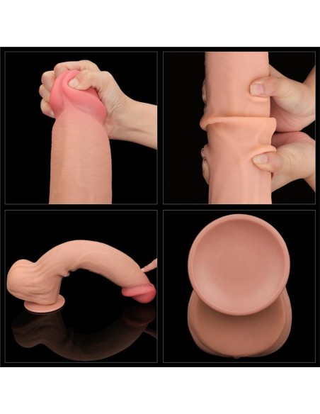 Dildo Dual Layer Piel Retractil 14