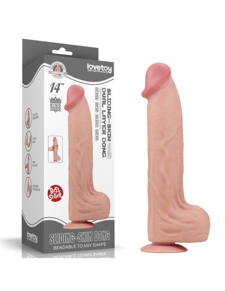 Dildo Dual Layer Piel Retractil 14