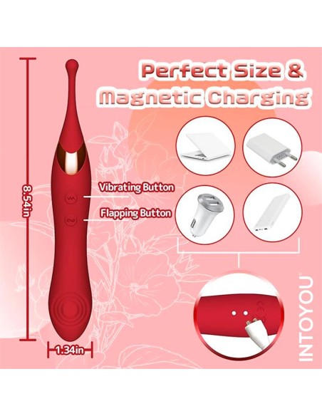 Onax Estimulador Doble Vibrador de Punto y Doble Pulsacion USB