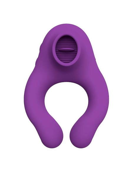 Fenda Anillo Vibrador con Lengua Estimulador y Control Remoto 3 Motores USB Magnetico
