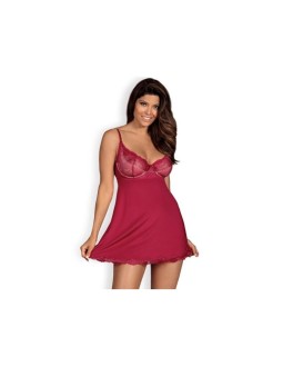Rosalyne Babydoll y Tanga Rojo Talla S M