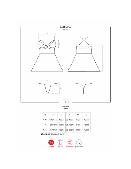 Set Babydoll y Tanga Negro