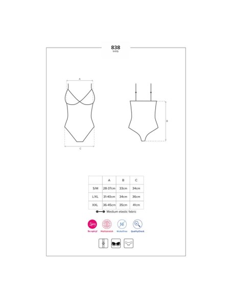 838 TED 1 Bodysuit Negro 838 TED 1 Bodysuit Negro