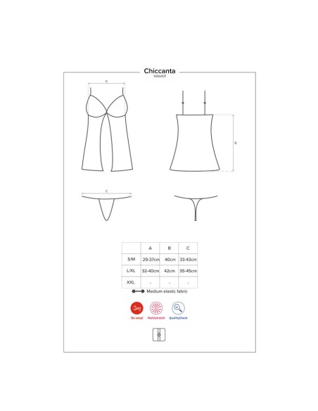 Chiccanta Babydoll y Tanga Negro Chiccanta Babydoll y Tanga Negro