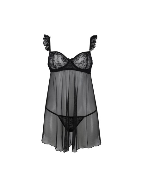Milagros Chemise y Tanga Negro Milagros Chemise y Tanga Negro
