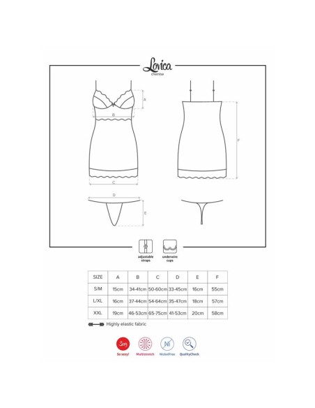 Lovica Chemise y Tanga Color Rojo Lovica Chemise y Tanga Color Rojo