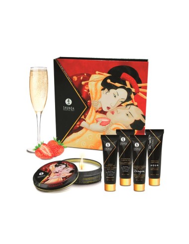 Shunga Kit Secretos de una Geisha Vino Espumoso|A Placer