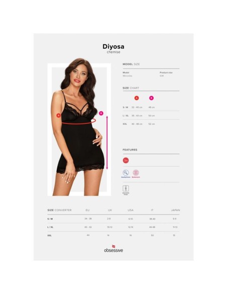 Diyosa Chemise Negro Diyosa Chemise Negro