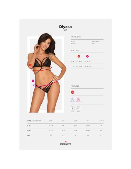 Diyosa Set 2 Piezas Negro