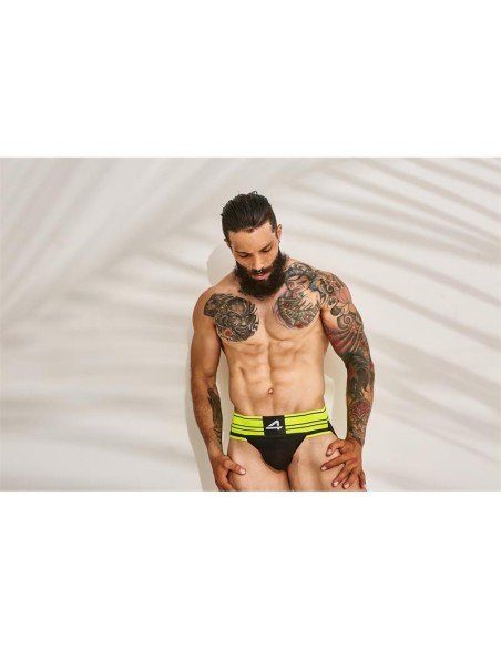 C4M15 Suspensorio Estilo Rugby Neon Lime