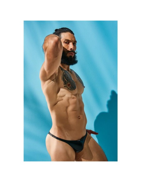 C4M11 Calzoncillo Estilo Brazilian Leatherette Negro C4M11 Calzoncillo Estilo Brazilian Leatherette Negro