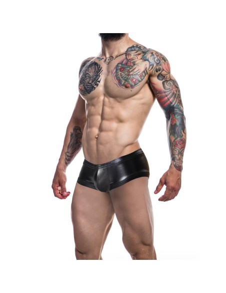 C4M10 Boxers Tipo Shorts Leatherette Negro C4M10 Boxers Tipo Shorts Leatherette Negro