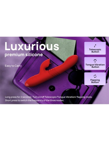 Velvet Vibrador con Thrusting y Pulsacion
