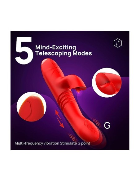 Velvet Vibrador con Thrusting y Pulsacion