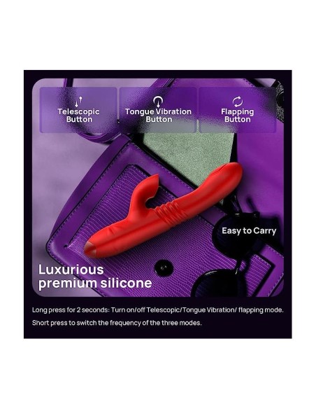 Velvet Vibrador con Thrusting y Pulsacion