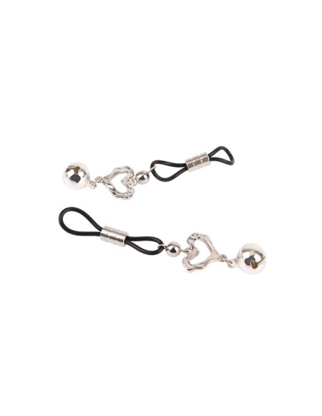 Senuelo Pinzas para Pezones Corazon con Cascabel