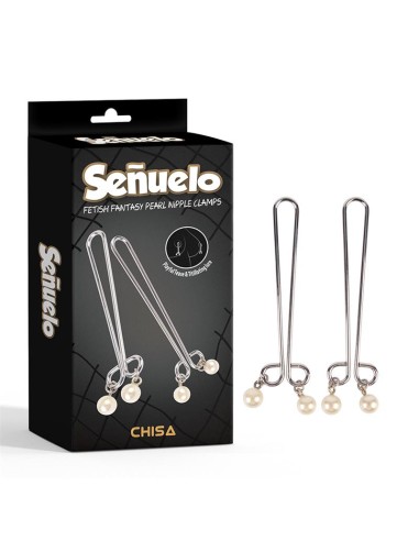Senuelo Pinzas para Pezones co Perlas