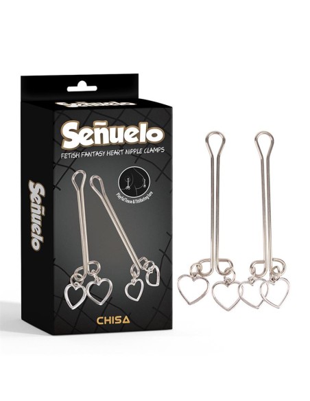 Senuelo Pinzas para Pezones con Corazones Senuelo Pinzas para Pezones con Corazones