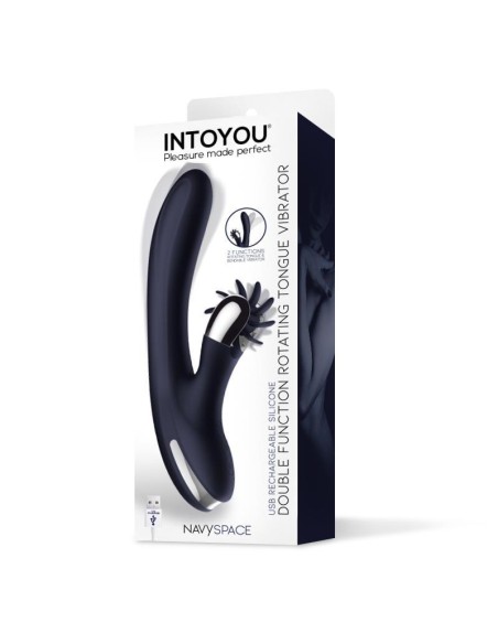 Navyspace Vibrador con Lenguas Rotadoras Azul Navyspace Vibrador con Lenguas Rotadoras Azul