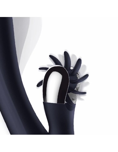 Darkspace Vibrador con Lenguas Rotadora y Movimiento Finger Azul