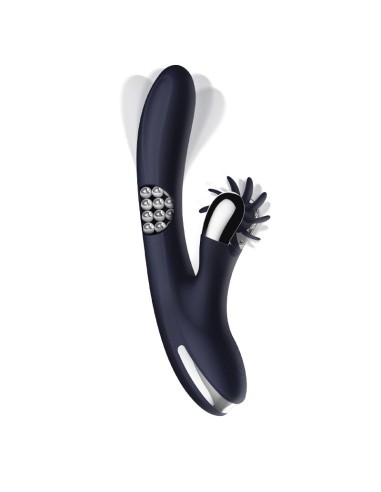 Royalspace Vibrador con Lenguas Estimuladoras y Bolas Internas 360º Azul