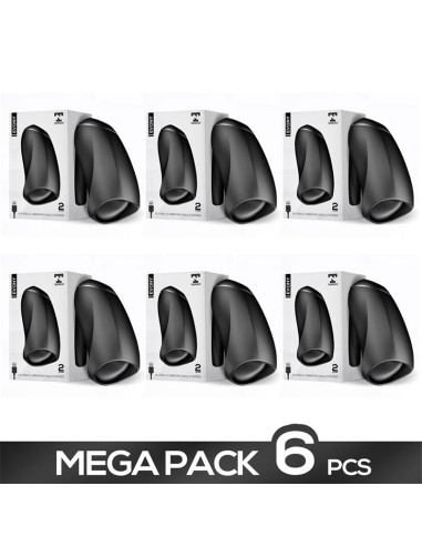 Pack de 6 Evony Masturbador Masculino Sexo Oral Succion y Vibracion 2 Motores