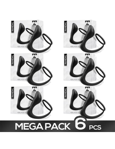 Pack de 6 Randal Plug Anal con Anillo para el Pene