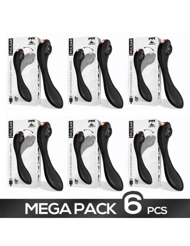 Pack de 6 Pulsar Vibrador con Pulsacion y Esqueleto Articulado Silicona
