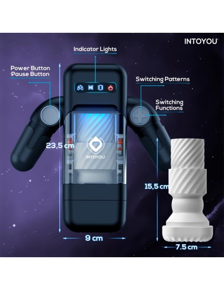 Elon Masturbador Inteligente Funcion Up and Down Calor Vibracion y Soporte Movil