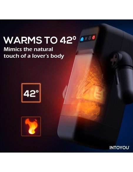 Elon Masturbador Inteligente Funcion Up and Down Calor Vibracion y Soporte Movil