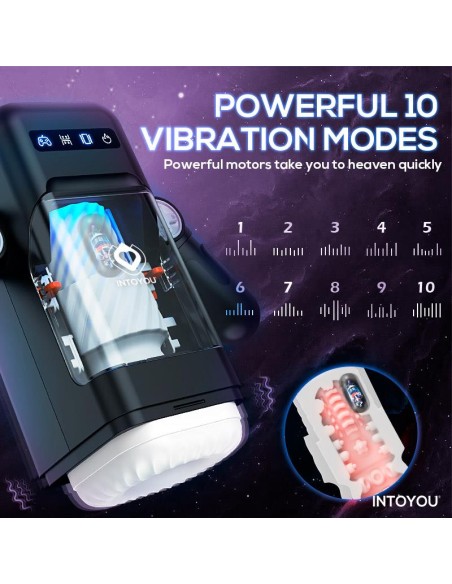 Elon Masturbador Inteligente Funcion Up and Down Calor Vibracion y Soporte Movil