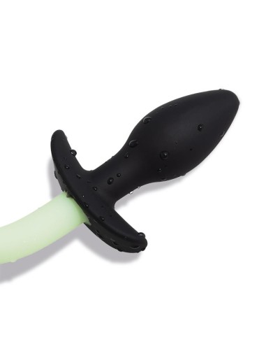 Plug Anal con Cola que Brilla en la Oscuridad
