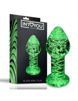 Plug Anal de Cristal que Brilla en la Oscuridad