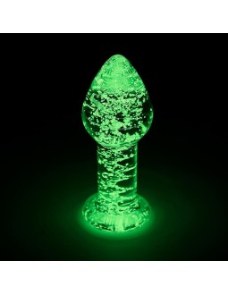 Plug Anal de Cristal que Brilla en la Oscuridad 2