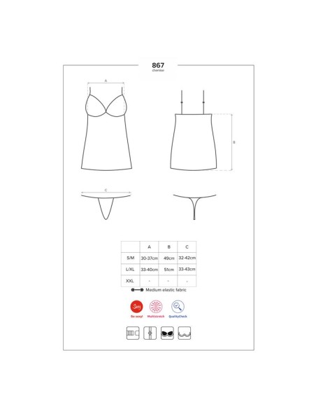 Chemise con Encaje Negro Chemise con Encaje Negro