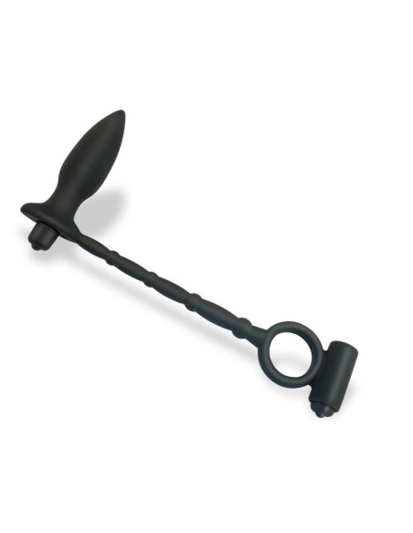 Sugilite Plug Anal con Vibracion y Anillo para el Pene con Vibracion