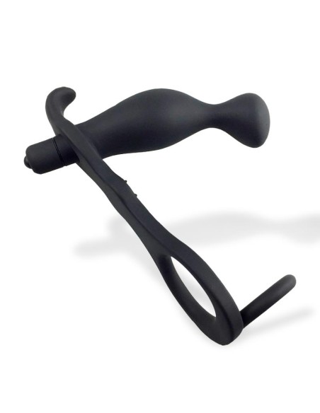 Larimar Plug Anal con Vibracion y Anillo para Pene y Testiculos