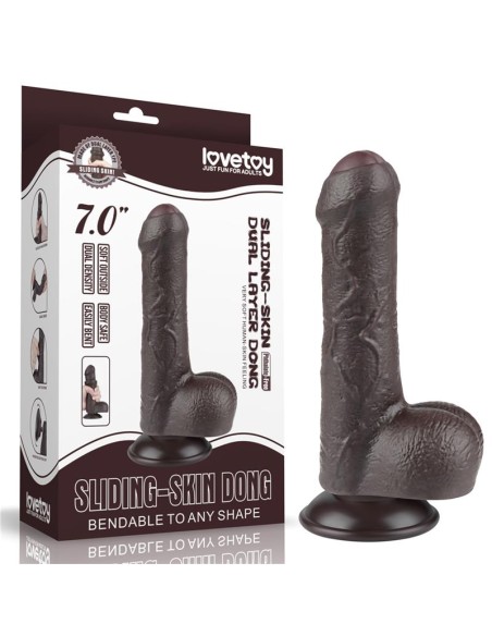 Dildo Dual Layer Piel Retractil 7 Dildo Dual Layer Piel Retractil 7