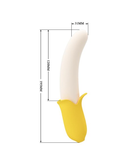 Banana Geek Vibrador con Thrusting USB
