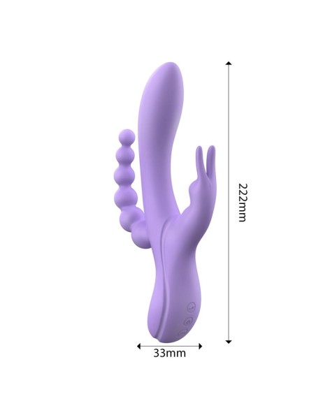 Lindsay Vibrador con Cadena Anal Silicona Liquida Unibody Flexible 2 Motores