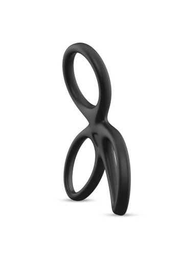Anillo Triple Pene y Testiculos Silicona Liquida Flexible