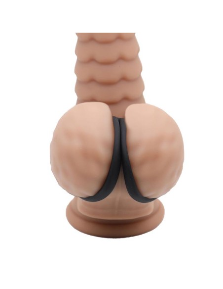 Anillo Triple Pene y Testiculos Silicona Liquida Flexible